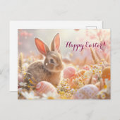 花と卵が咲くかわいいパン シーズンポストカード (正面/裏面)