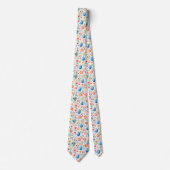 花と卵をテーマにしたパステルイースター ネクタイ (正面)