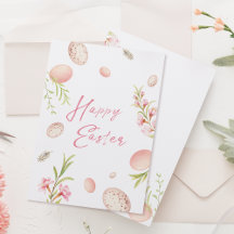 花と卵イースターホリデーカード