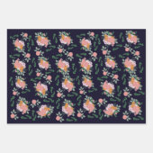 花と友人の包み紙セット ラッピングペーパーシート (正面3)