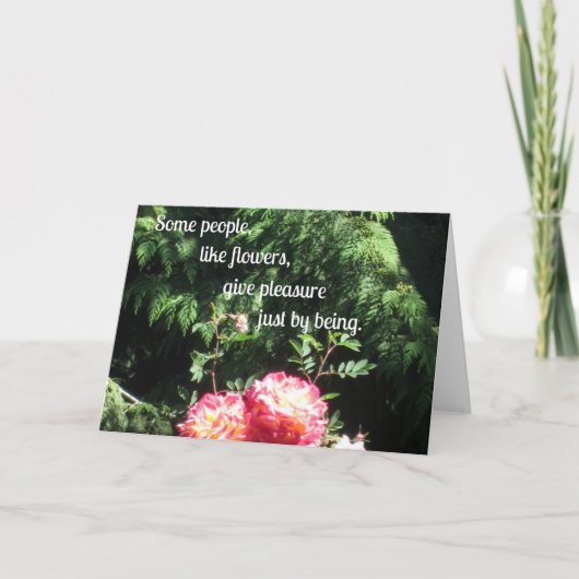 花と友情に関する引用文 カード (正面)