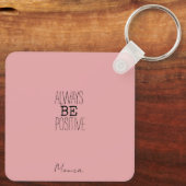 花と可愛い女の子マウスのモチベーション子供部屋 キーホルダー (裏面)