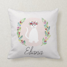 花と名前の少女たちがかわいい白猫