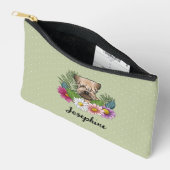 花と名前を付けた柔らかいコートのカーテン・テリア アクセサリーポーチ (見開き)