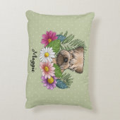 花と名前を付けた柔らかいコートのカーテン・テリア アクセントクッション (裏面(縦))