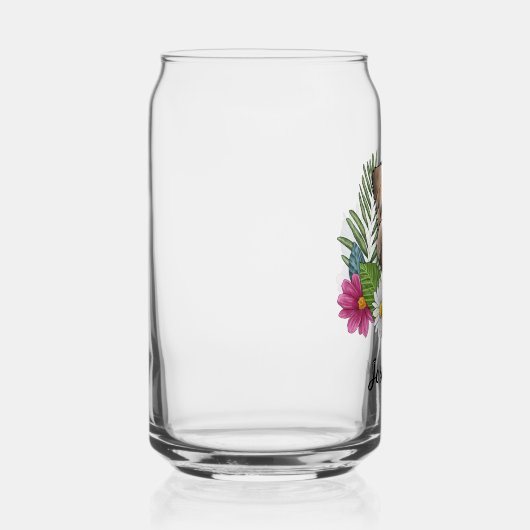 花と名前を付けた柔らかいコートのカーテン・テリア ガラス缶 (右)