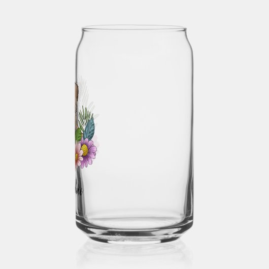 花と名前を付けた柔らかいコートのカーテン・テリア ガラス缶 (左)