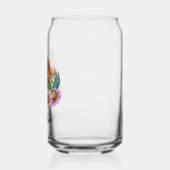 花と名前カラフル付きハンガリー語Vizsla ガラス缶 (左)