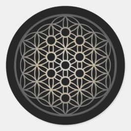 花と命の木 – シルバー版 ラウンドシール