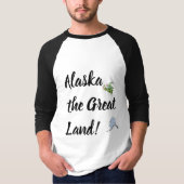 花と地図素晴らしを持つアラスカス Tシャツ (正面)