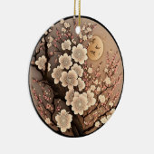 花と太陽のクリスマスオーナメント セラミックオーナメント (右)