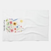 花と太陽を照らす キッチンタオル (横)