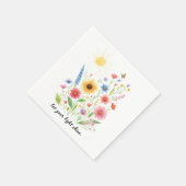 花と太陽を照らす スタンダードカクテルナプキン (角)