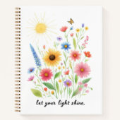 花と太陽を照らす ノートブック (正面)