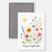 花と太陽を照らす マグネット (正面/裏面)