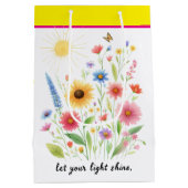 花と太陽を照らす ミディアムペーパーバッグ (裏面)