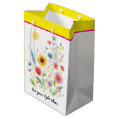 花と太陽を照らす ミディアムペーパーバッグ (裏面アングル)