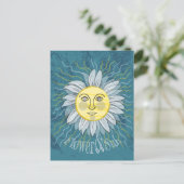 花と太陽 – 自然 ポストカード (スタンド正面)