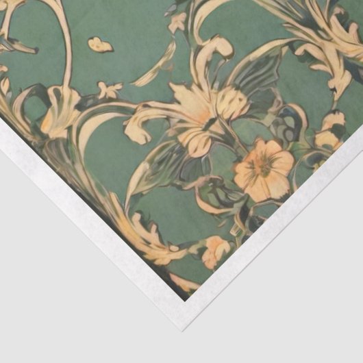 花と女性のアールヌーボー-Decompage- 薄葉紙 (詳細)