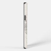 花と女性の顔 バラック風効果 iPhoneケース (右側面)