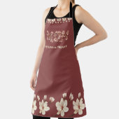 花と子供の名前を持つ母文字 エプロン (インサイチュ)