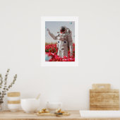 花と宇宙飛行士 ポスター (キッチン)