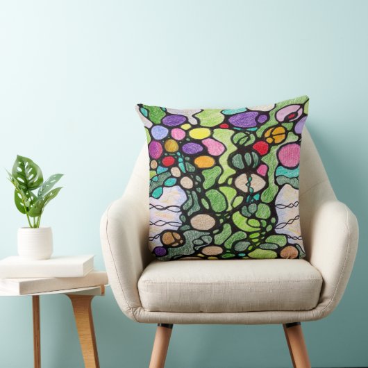 花と実の木 クッション (椅子)