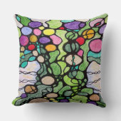 花と実の木 クッション (正面)