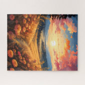 花と山の遠景パズル ジグソーパズル (横)