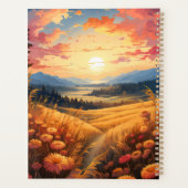 花と山の遠景 プランナー手帳 (裏面)