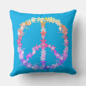 花と平和のカラフル クッション (裏面)