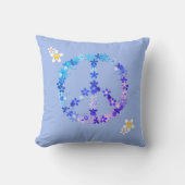 花と平和のカラフル クッション (正面)