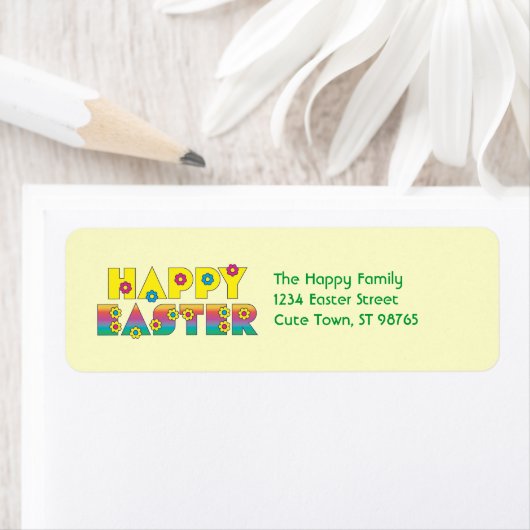 花と幸せな東 ラベル (インサイチュ)