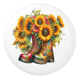 花と庭のブーツ セラミックノブ