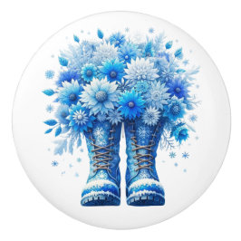 花と庭のブーツ セラミックノブ