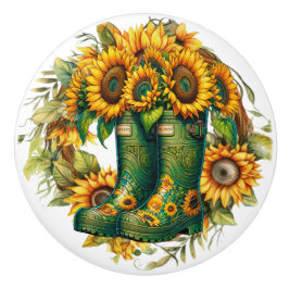 花と庭のブーツ セラミックノブ