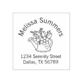 花と庭の散水缶アドレス2 ラバースタンプ (インプリント)