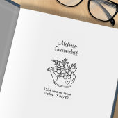 花と庭の散水缶アドレス2 ラバースタンプ