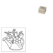 花と庭の散水缶2 ラバースタンプ (押印)