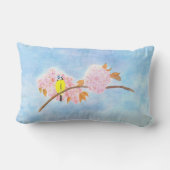 花と庭の鳥 ランバークッション (裏面)