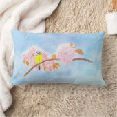 花と庭の鳥 ランバークッション (ブランケット)