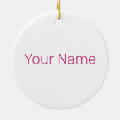 花と庭園愛好家のための牡丹の花バラ セラミックオーナメント (裏面)