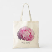 花と庭園愛好家のための牡丹の花バラ トートバッグ (裏面)