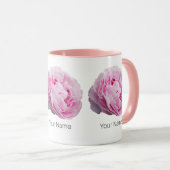 花と庭園愛好家のための牡丹の花バラ マグカップ (正面右)