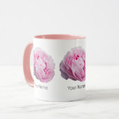 花と庭園愛好家のための牡丹の花バラ マグカップ (正面左)