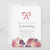 花と弓赤ちゃんシャワー招待状 招待状 (正面)