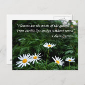 花と引用文はがき ポストカード (正面/裏面)