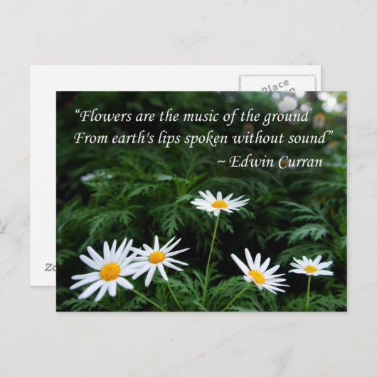 花と引用文はがき ポストカード (正面/裏面)