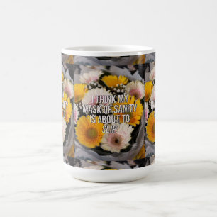 花と引用文マグカップ コーヒーマグカップ