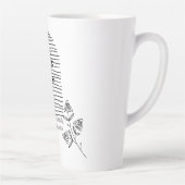 花と引用文線 カフェラテマグ (右)